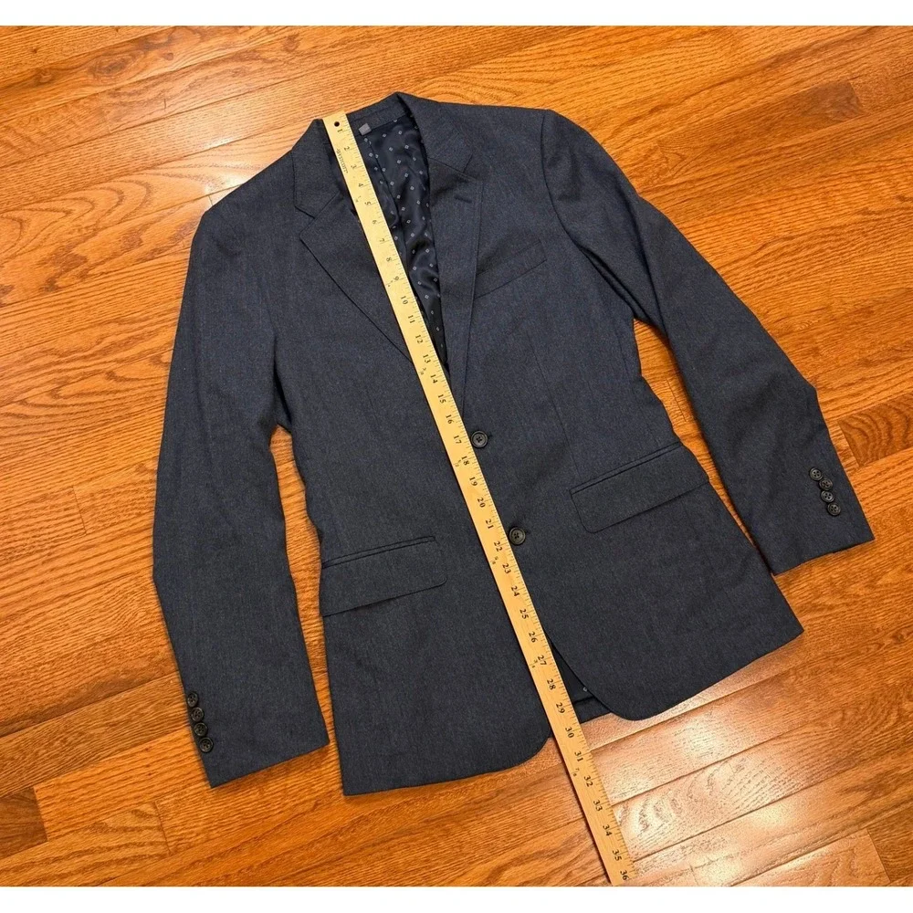 Bonobos Marzotto Italian Wool Blazer Jacket Mens 38R Blue Stretch Slim Fit